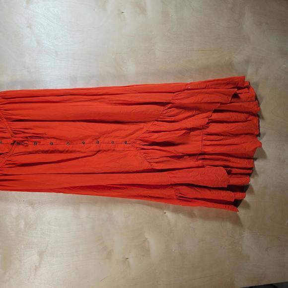 Cotton On Flamenco Off Shoulder Empire Waist Maxi Dress Women Sz L NWT - Picture 8 of 9